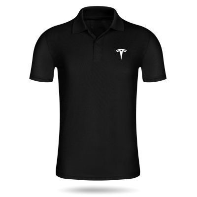 Tesla Logo Shirt Luxury Functional Polo Shirt Quick-drying Perspiration Breathable Lapel Short-sleeved T-shirt for Man Summer Towels