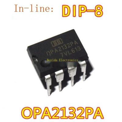 10Pcs OPA2132PA OPA2132 Audio Dual-Op Amp นำเข้า DIP-8ปลั๊กตรงการประกันคุณภาพ