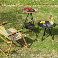 hyfvbu∏﹍♟  Folding Min Round Table Outdoor Aluminum Alloy  Dining Camping Ultra-light New