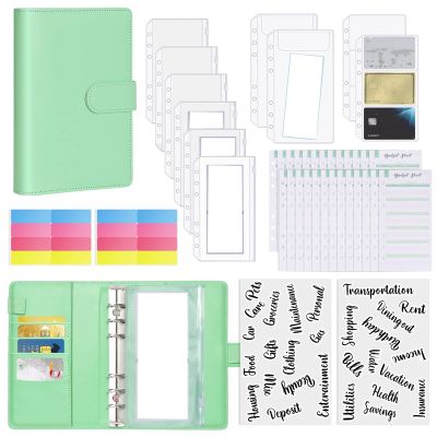 45 Pcs Budget Binder with Zipper Envelopes,For Cash Bills Coupon Card, Budget Planner for Saving Money,Cash Envelopes