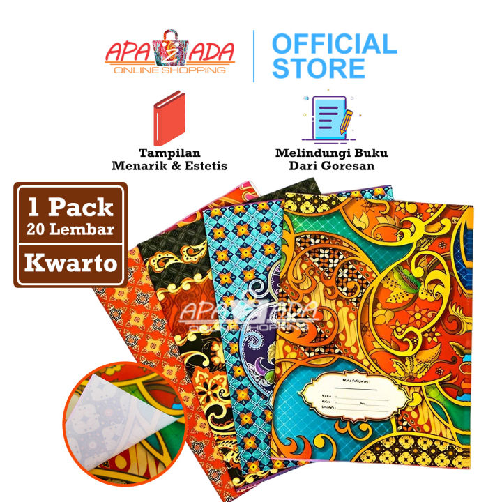 Kertas Sampul Buku Tulis Kwarto Motif Batik [1 Pack - 20 Lembar