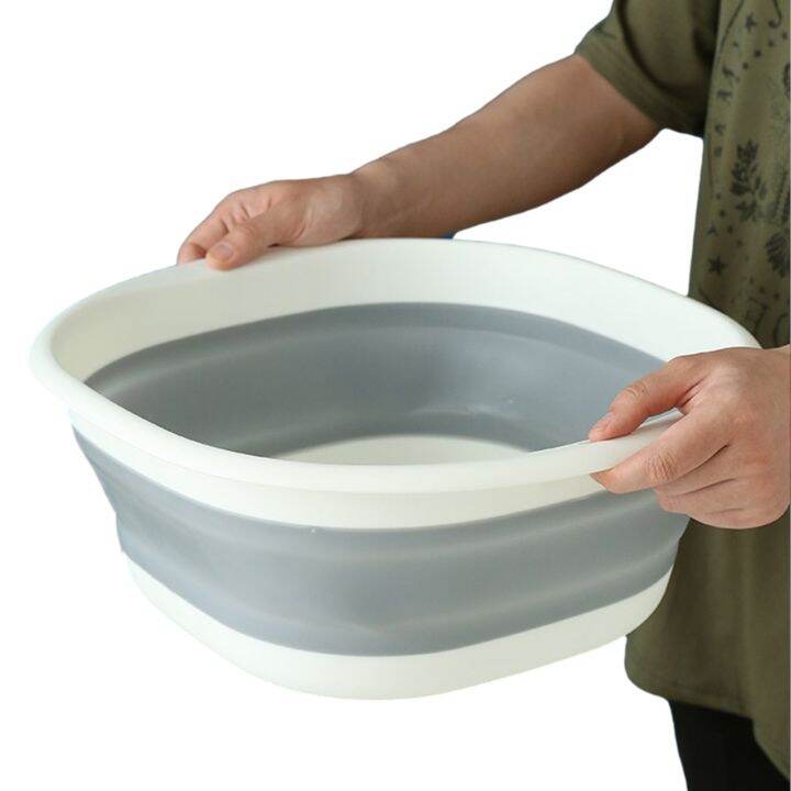 Foldable Wash Basin Collapsible Dish Tub Portable Sink Hangable Folding ...