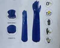 DELTA PLUS VE766 Ultra long cuffs PVC coating covered with cotton lined gloves acid alkali resistant and waterproof 62cm