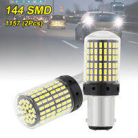 2Pcs 3014 144SMD CanBus สีขาว/เหลือง/แดง1157หลอดไฟแอลอีดีสำหรับเลี้ยวสัญญาณไฟ