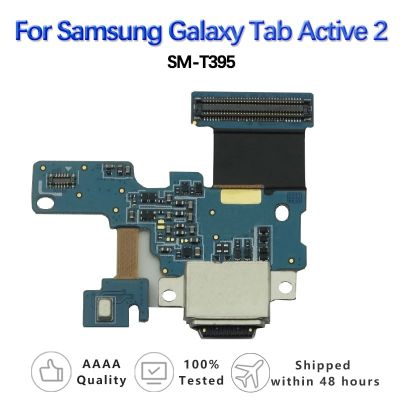 บอร์ดพอร์ต USB ตัวต่อที่ชาร์ทสำหรับ Samsung Galaxy Tab Active 2 SM-T395อะไหล่ซ่อมสายเคเบิลงอได้