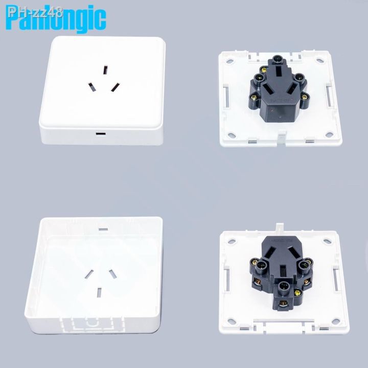 surface-mounted-pure-white-86-type-wall-socket-panel-3-pins-outlet-electric-16a-electrical-plugs-sockets-3-holes