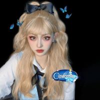 Lolita wigs female long hair Xia Ziran total head type fluffy face big waves cos curly hair