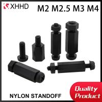 M2 M2 M2 5 M3 M4 hitam benang heksagon baut mur Standoff plastik laki-laki ke Perempuan sekrup Motherboard nilon PCB Standoff Spacers