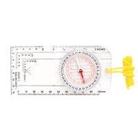 ไม้บรรทัดสเกลเข็มทิศ ABS แบบพกพา DC40-3A เครื่องมือเข็มทิศแผนที่กลางแจ้งโปร่งใส