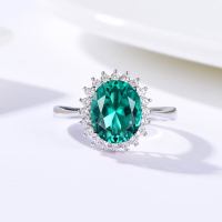 Kuololit Diaspore Gemstone Ring for Women Solid 925 Sterling Silver Created Color Change Oval cut Stone Ring Gifts Fine Jewelry