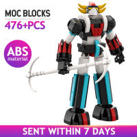 MOC Creative Anime Figures High-tech Goldoraked Mecha Robot Building Blocks DIY Action Doll Model Bricks Toys For Children Gifts