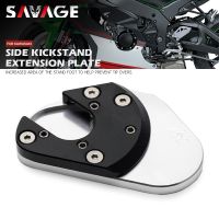 Newprodectscoming Side Kickstand Extension Plate For KAWASAKI NINJA 250 300 400 650 1000 ZX6R ZX10R ZX 10RR Motorcycle Stand Enlarger Foot Support