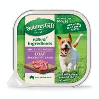 Natures Gift Succulent Lamb (เนื้อแกะ) อาหารสุนัขแบบถาด 100 g. 12 ถาด