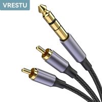 Jack 3.5mm to 2 RCA Audio Line USBC to Dual RCA Male Y Splitter HiFi Aux for TV Box Amplifier DVD Speaker Amplifier Home Theater Cables