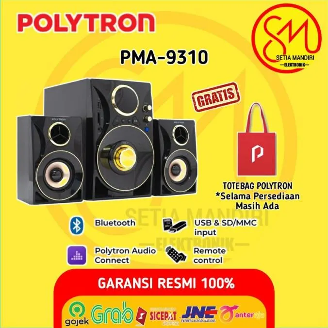 Polytron Pma 9310 Active Speaker Aktif Bluetooth Usb Sd Mmc Pma9310