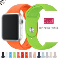 hengilcevwf494 Soft silicone for Apple Watch band 38mm 42mm iWatch 4 3 2 1 44mm 40mm Strap Sport Silicone Belt Bracelet Apple watch Accessories