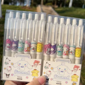 6PCS Set Kawaii Sanrio Roller Ball Pen Cartoon Anime Stationery