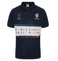 Rugby World Cup 2023 Mens 20 Unions Poly Polo Shirt | Navy