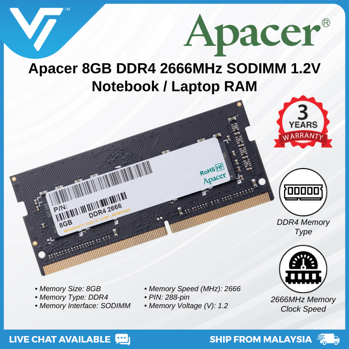 Apacer 8gb ddr4 on sale 2666