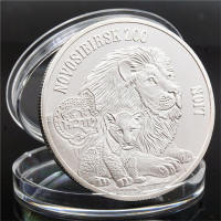 เหรียญกษาปณ์รูปสัตว์สำหรับเหรียญที่ระลึกตุ๊กตาสิงโตนำโชคของสะสมเหรียญเงินสำหรับงานฝีมือ