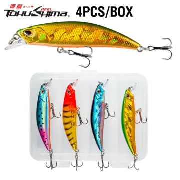 6.8cm/4g 4Pcs/Boxed Saltwater Freshwater Fishing Lures Hard Baits Set 3D  Eyes Minnow Swimbaits Fishing Lures Kit for Bass Trout Walleye
