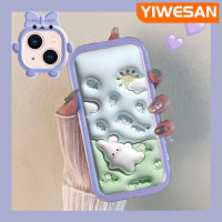 YIWESAN เคสสำหรับ iPhone 13 iPhone 13 Pro iPhone 13 Pro iPhone 13 Pro Max 3D การ์ตูนดอกไม้กระต่ายสีสันสดใสกล้องมอนสเตอร์ตัวน้อยนิ่มสำหรับเลนส์กันกระแทกแบบใสเคสมือถือป้องกันซิลิโคนเรียบง่ายปลอกความคิดสร้างสรรค์โปร่งใส