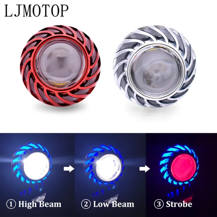 Newest Dual Halo Angel Devil Eye Motorcycle Headlight 12V-85V Moto ...