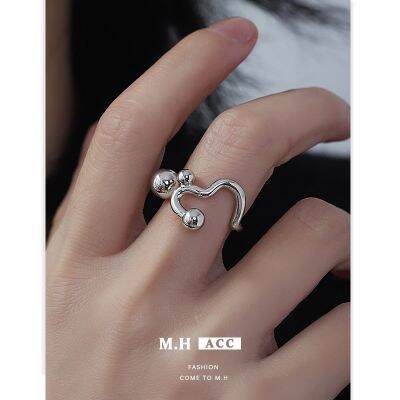 [COD] irregular line ring female cool style personality design sense sweet and European cross-border