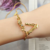 Vintage Bracelet For Women2021 Pink Crystal With Love Letters Gold Chain Pulsera Charm Lady Gift Korean Fashion Luxury Jewelry