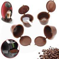 【YF】 4 pçs/set Plsatic Recarregáveis Dolce Gusto Cápsula de Café Copo Do Filtro 200 Vezes Reutilizável Colher Escova Compatível Nescafé