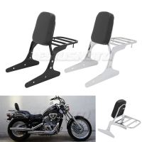 Motorcycle Black / Chrome Passenger Backrest Sissy Bar with Luggage Rack For Honda Shadow VLX 400 Steed 400 VLX400 1991-1998