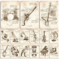 Artisan Da Vinci ป้ายโลหะ Anatomy ดีบุก Plaque การประดิษฐ์ Sketches ตกแต่งโปสเตอร์ Wall Decor สำหรับโรงรถ,บาร์,ผับ,คลับ,โรงแรม,คาเฟ่,หรือบ้าน