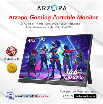 Arzopa 15.6'' 144Hz Portable Gaming Monitor, 1080P FHD USBC HDMI, External  Second Screen for Laptop, PS5