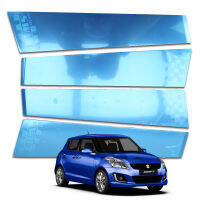 เสาประตูข้าง  เสาประตู สีสแตนเลส จำนวน 4ชิ้น suzuki Swift Hatchback ซูซูกิ สวิ๊ฟ สวิช ปี 2012 - 2017 4ประตู สินค้าราคาถูก คุณภาพดี Stainless Steel Pillar Plate Door