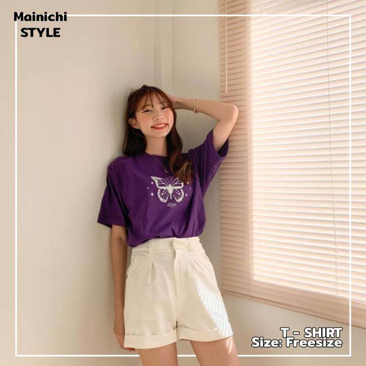 mainichi-style-เสื้อยืดสไตล์เกาหลี-ลาย-fancy-love-2-สี-รุ่น-extra-soft-ผ้าคอตตอน-นุ่มใส่สบาย-เสื้อโอเวอร์ไซส์