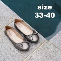 ZAABSHOES รุ่น PP-MIX 33-40 พื้นยางดำมาตราฐาน รองเท้าแฟชั่นผู้หญิง รองเท้าคัทชู รองเท้าบัลเล่ รองเท้าผู้หญิ