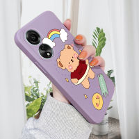 เคสโทรศัพท์สำหรับ OPPO A78 4G เคสหมีการ์ตูนน่ารักเปกันปลอกซิลิโคนน้ำคลุมทั้งหมดเคสป้องกันทนแรงกระแทกกล้อง