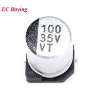 【cw】 50pcs 35V 100UF 35 V UF 6.3x7.7MM SMD Aluminum Electrolytic Capacitors Capacitance