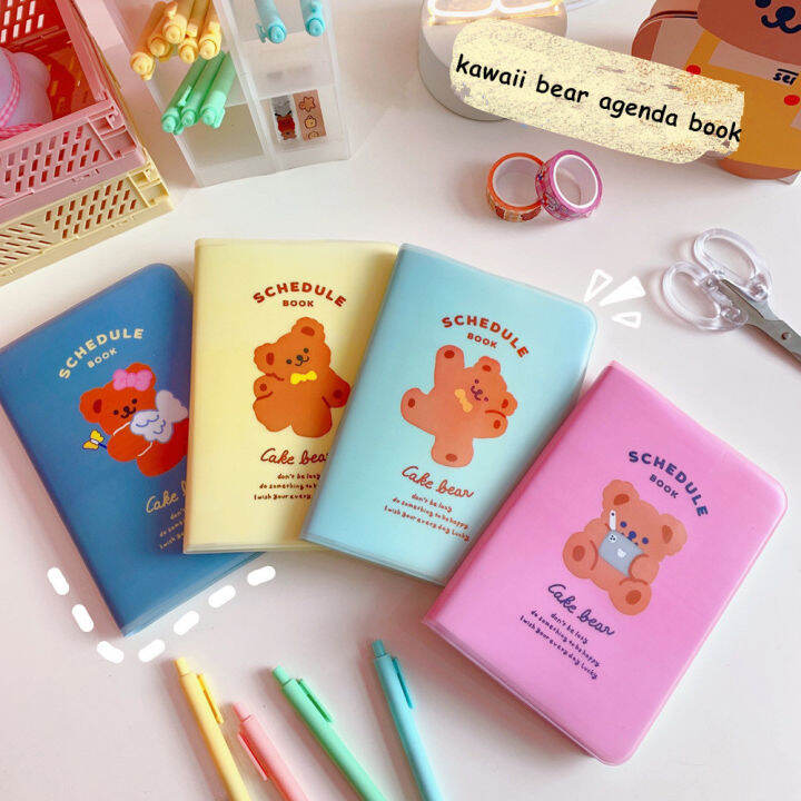 new-arrival-cake-bear-2021-2022-journal-agenda-notebook-diary-weekly-monthly-schedule-planner-gift-book-school-stationery