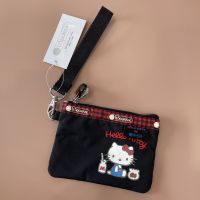 LeSportsac embroidery kt cat cute multi-purpose students receive a towel bag zipper aunt sanitary napkin bag