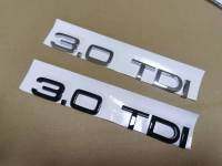 KLL 20X Chrome glossy black ABS 3.0 TDI 3.0TDI Car Body Rear Trunk Emblem Badge Sticker for Audi Accessories