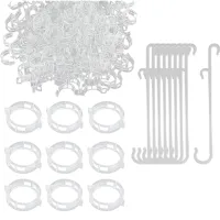 250 Pcs Tomato Clips, Plant Support Clips and J Tomato Hooks Plastic Trellis Clips Vegetable Cages Vine Garden Clips