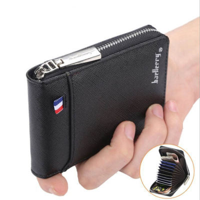 2022 New Wallet Mens Short Small Multifunctional Hand Card Holder PU Business Zipper Purse Fashion High-quality Casual carteras Card Holders