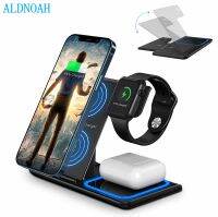 ZZOOI 3 in 1  Wireless Charger Dock Station 15W Fast Charging Stand For iPhone 13 12 11 X XS XR 8 Apple Watch 7 6 5 4 3 Airpods Pro