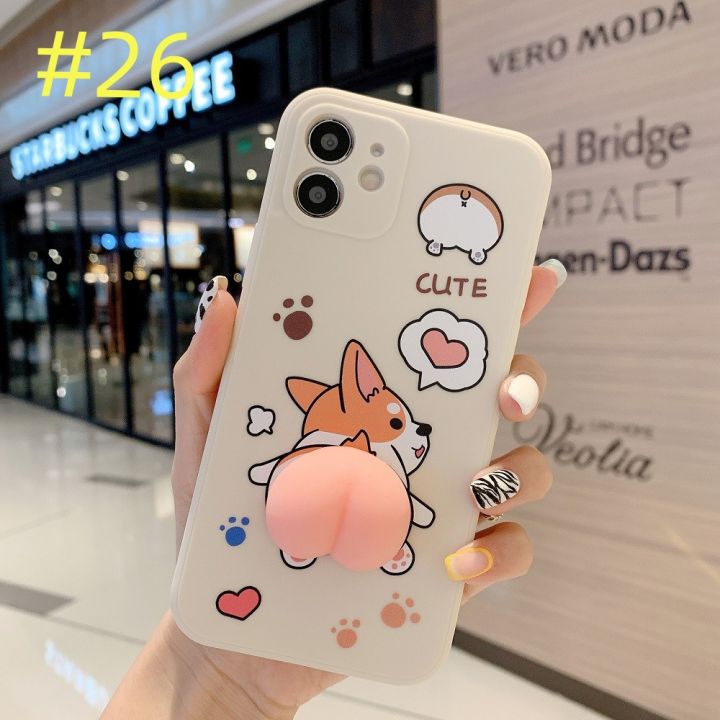 เคสโทรศัพท์การ์ตูนรูปสุนัข-a60s-a49-s23-a57-a56-a26-p36-vision-1-plus-1-pro-เคสหลังโทรศัพท์แบบนิ่มบีบอัดลายพีช