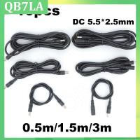 QB7LA shop DC male to male female power supply connector Extension Cable 18awg wire Adapter 19v 24v for strip camera 5.5X2.5mm 0.5/3/1.5m