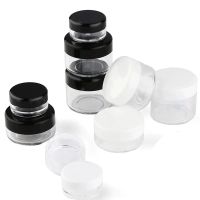 100Pcs Clear Cosmetic Makeup Pots 2g 3g 5g 10g 15g 20g Empty Plastic Sample Jar Art Container for Cream Sample Lotion Lip Balm