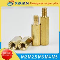 Hex Kuningan Spacer M2 M2.5 M3 M4 M5 Standoff Hexagon Stand Off Motherboard Kolom Rak Stud Tembaga Pilar PCB Papan Mur Baut Sekrup