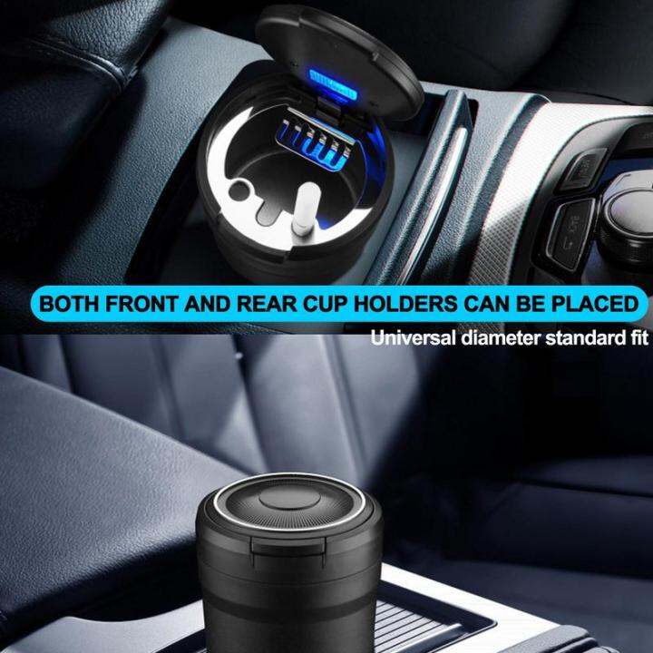ที่เขี่ยสำหรับรถ-cool-ashtrays-สำหรับรถที่เขี่ยพร้อมฝาปิดที่เขี่ยแบบพกพาพร้อมไฟ-led-ถังขยะรถยนต์ขนาดเล็กสำหรับเดินทางกลางแจ้ง