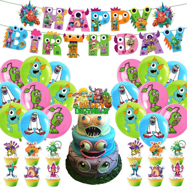 Kids Toy Market My Singing Monster Party Decorations Banner Balloons ...